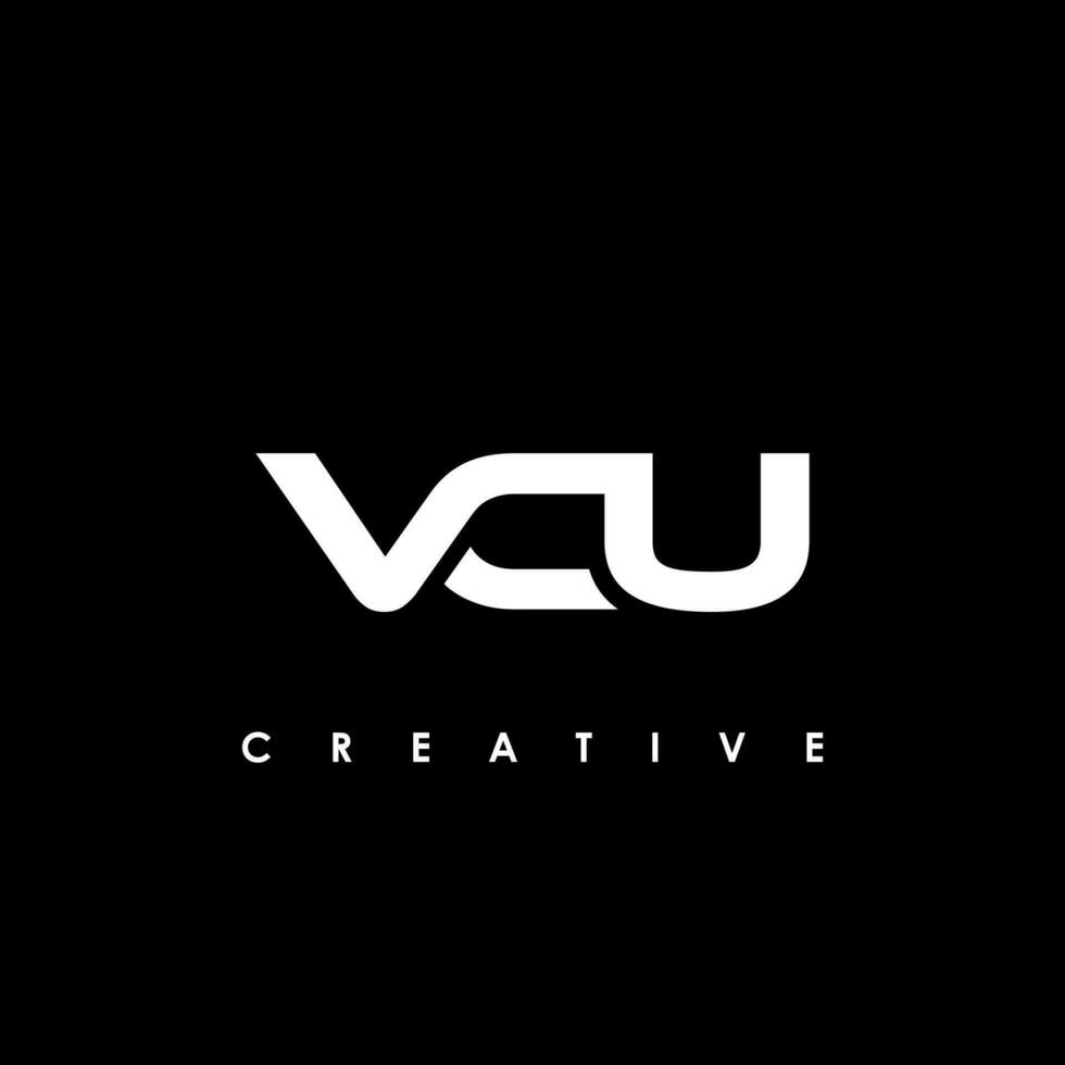 vcu brief eerste logo ontwerp sjabloon vector illustratie