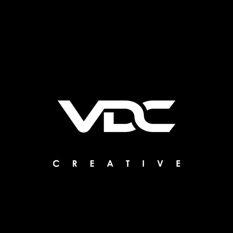 vdc brief eerste logo ontwerp sjabloon vector illustratie