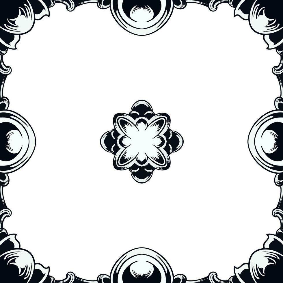 wijnoogst kader ornament cirkel ontwerp vector formaat