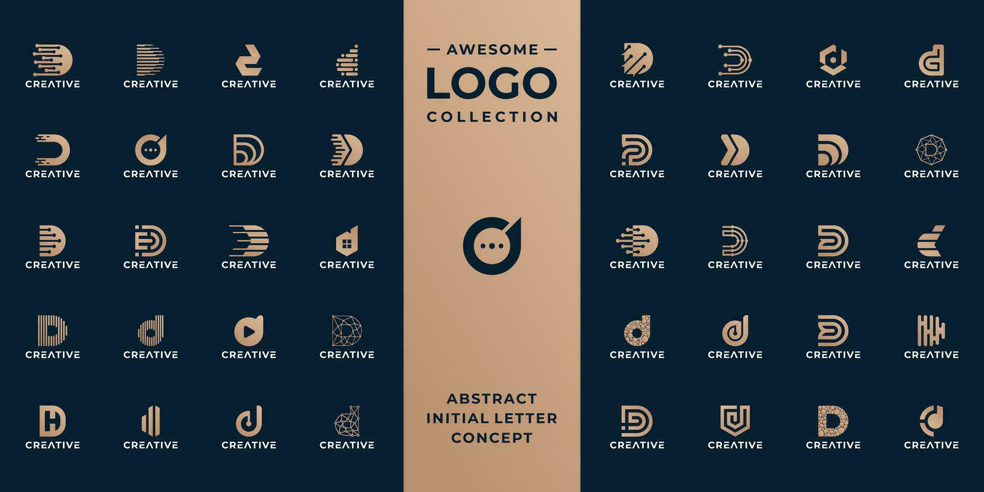 reeks van brief d logo, logo d, eerste d symbool vector