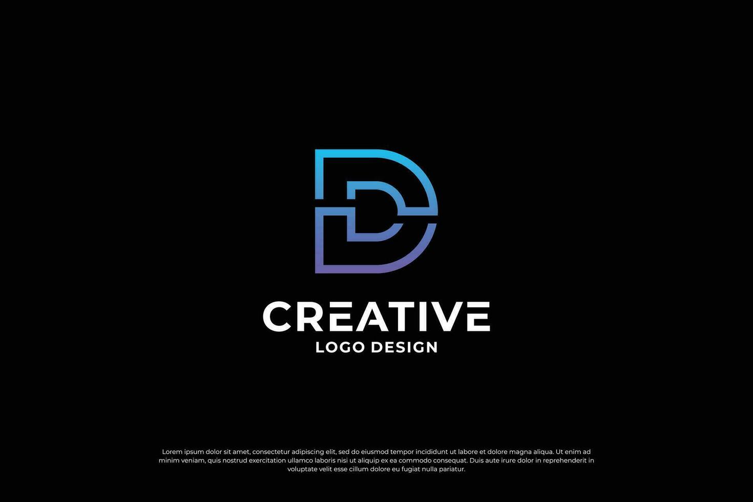 brief d logo ontwerp vector. eerste brieven d voor logo merk. creatief d teken eerste brief. vector