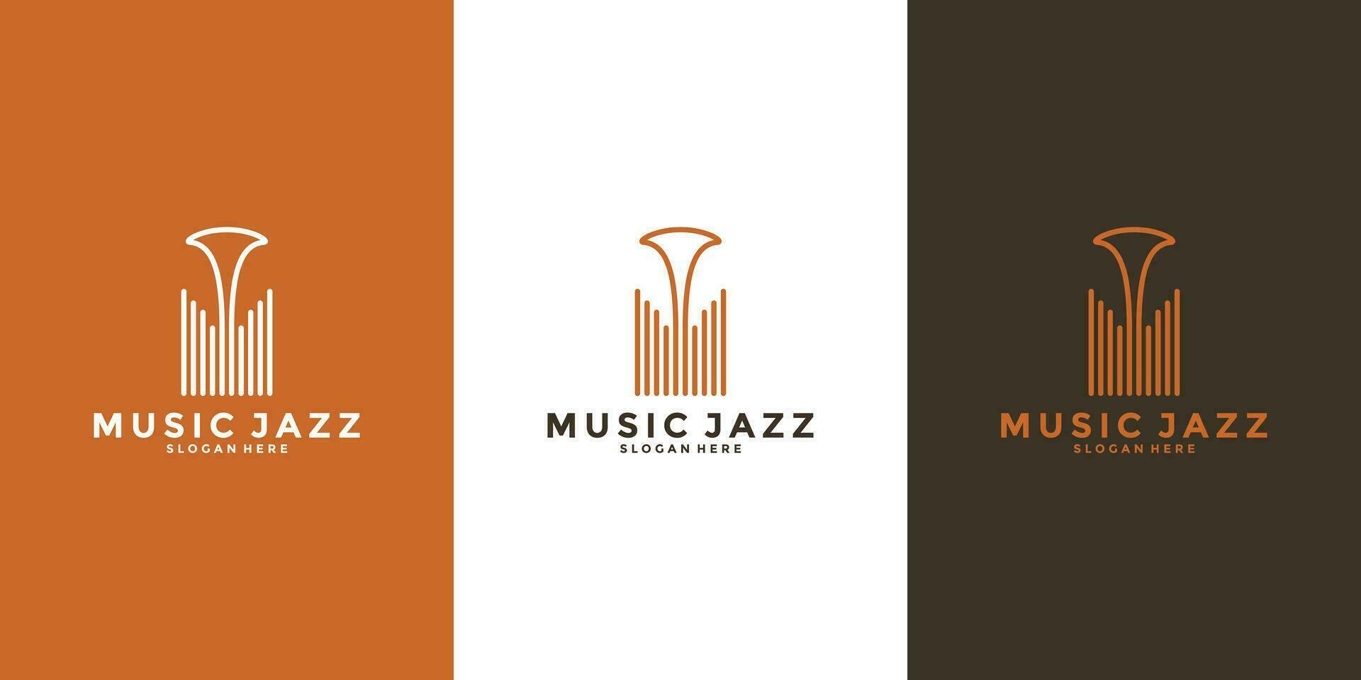 minimalistische muziek- jazz- logo ontwerp voor uw musicus of muziek- geliefden of bedrijf enz vector