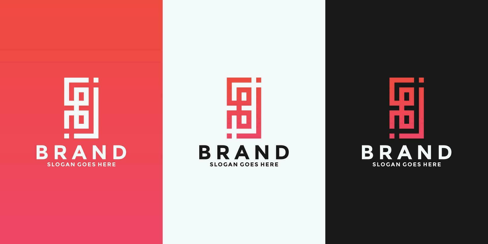 brief b monogram logo ontwerp voor uw merk vector