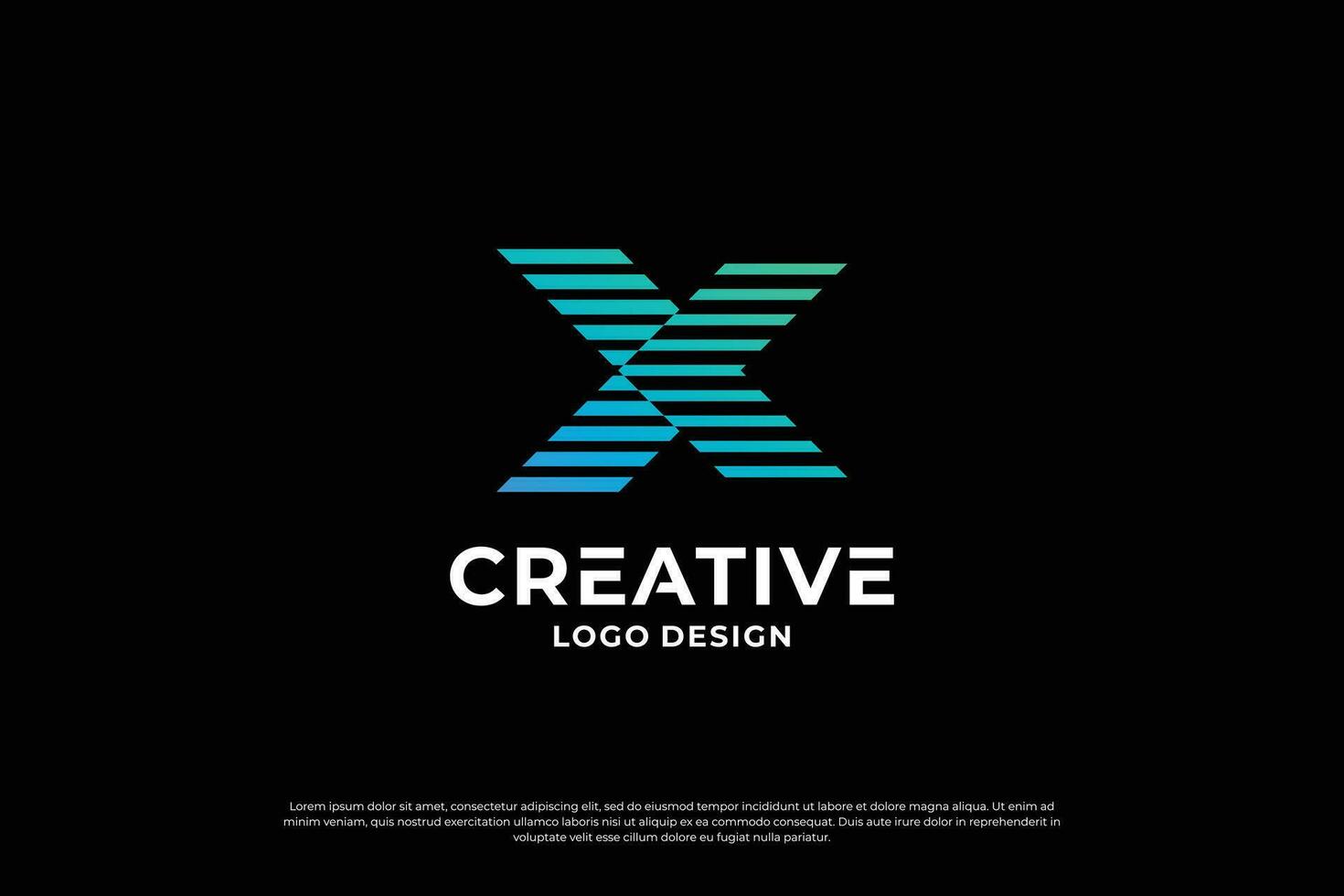 brief X logo ontwerp sjabloon. eerste brieven x. creatief X symbool. vector