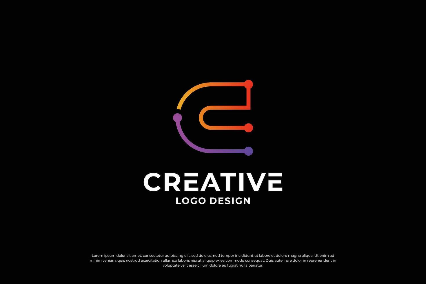 brief c logo ontwerp sjabloon. creatief eerste brieven c logo ontwerp symbool. vector