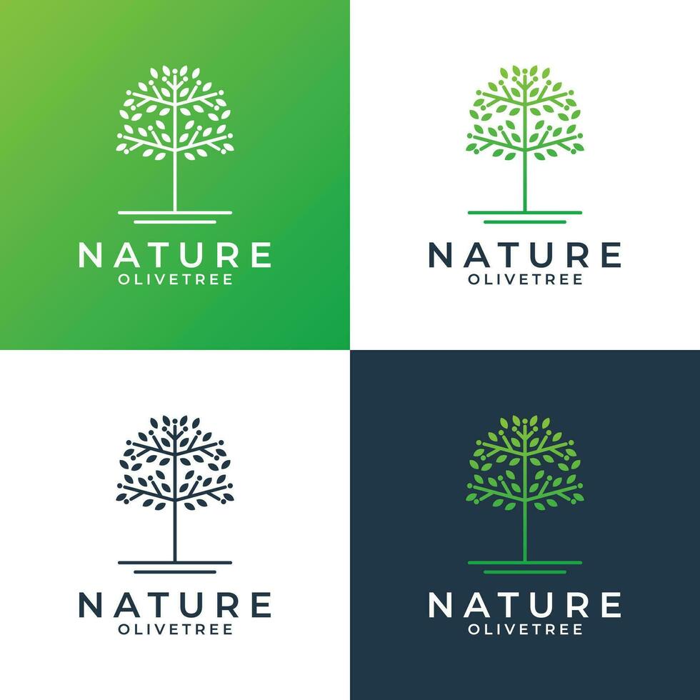 olijf- boom logo ontwerp sjabloon voor uw bedrijf spa, toevlucht, Gezondheid enz vector
