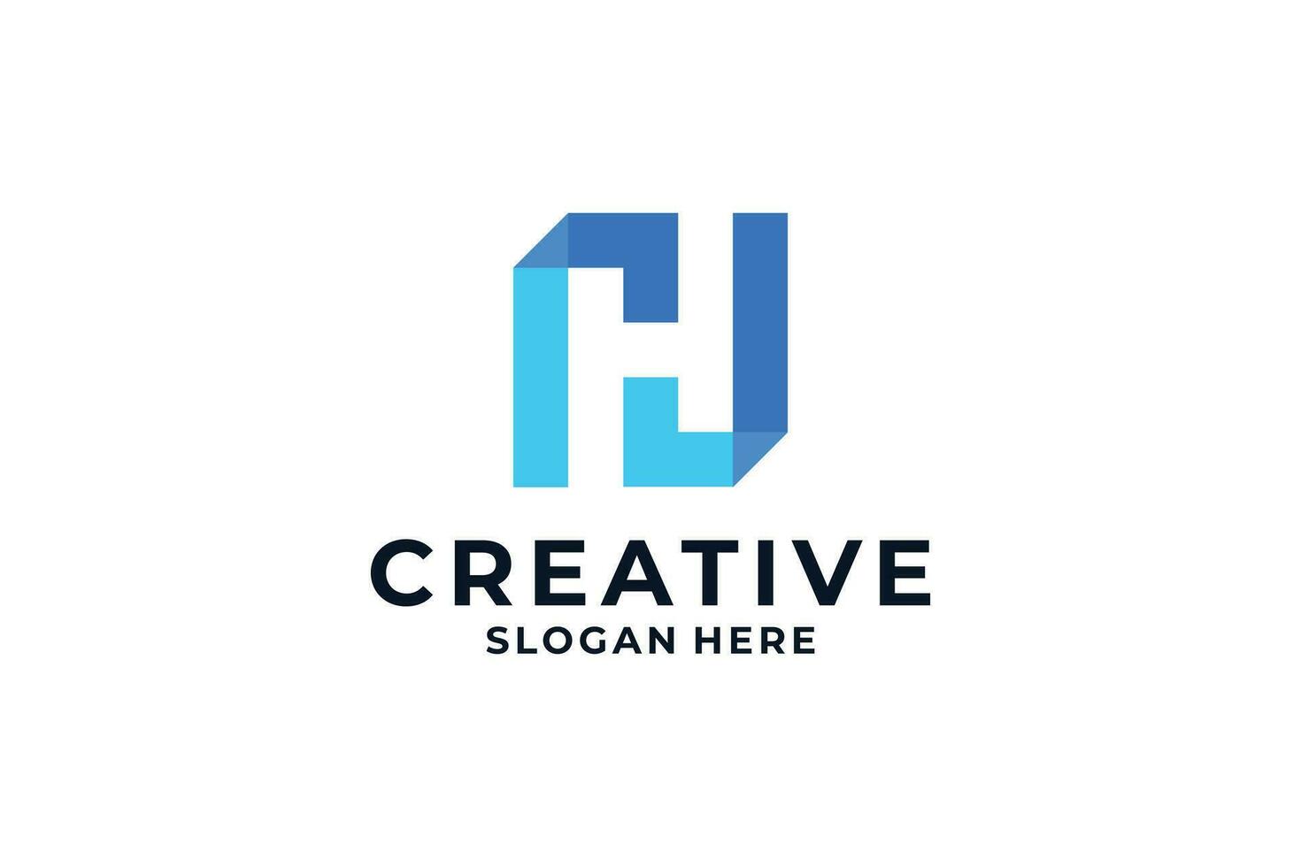 gemakkelijk brief h logo ontwerp sjabloon. vector