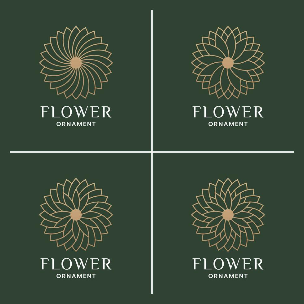 luxe winkel logo ontwerp bloem ornament. vector