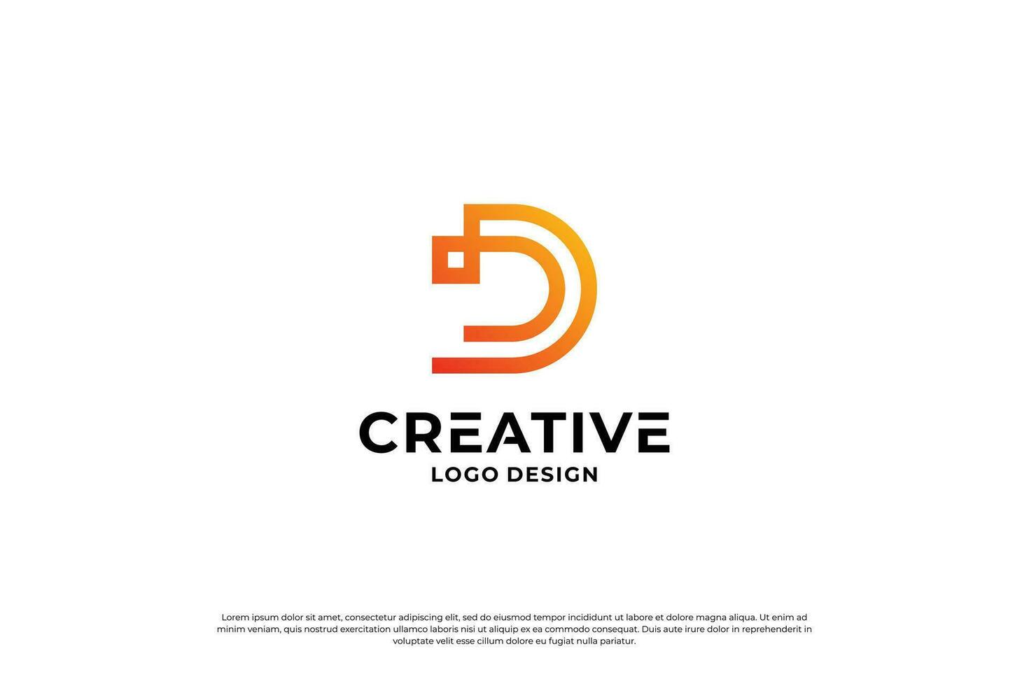 brief d logo ontwerp vector. eerste brieven d voor logo merk. creatief d teken eerste brief. vector