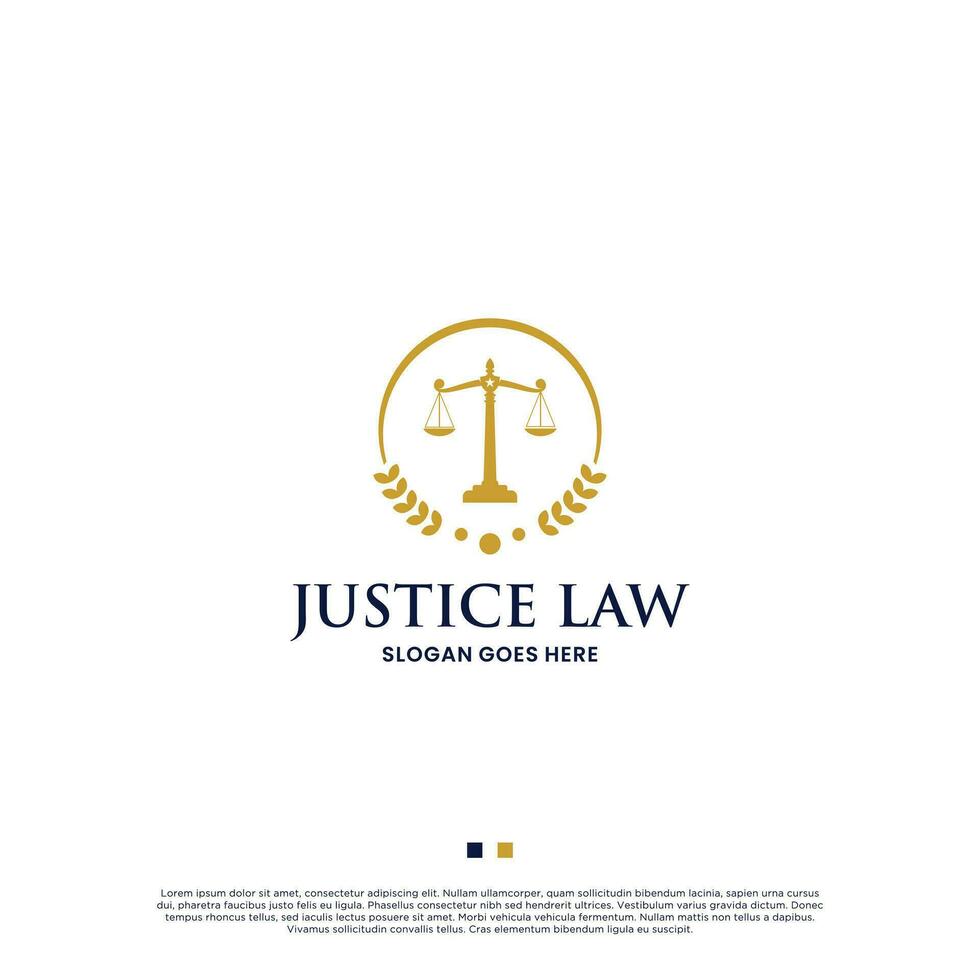 wet logo ontwerp. gerechtigheid advocaat logo vector