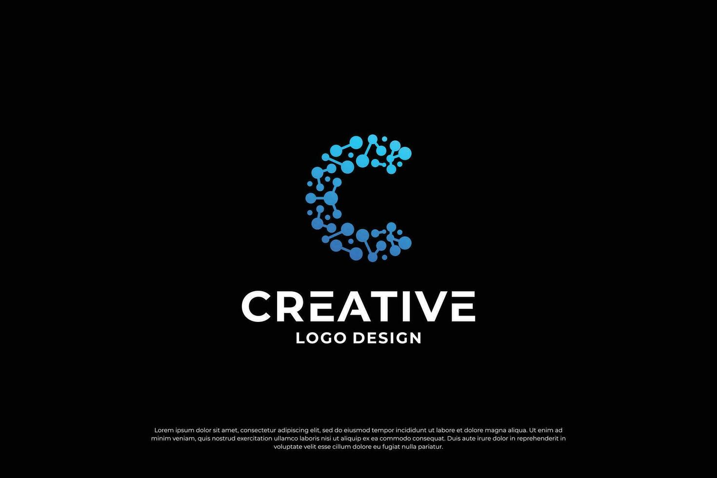 brief c logo ontwerp sjabloon. creatief eerste brieven c logo ontwerp symbool. vector