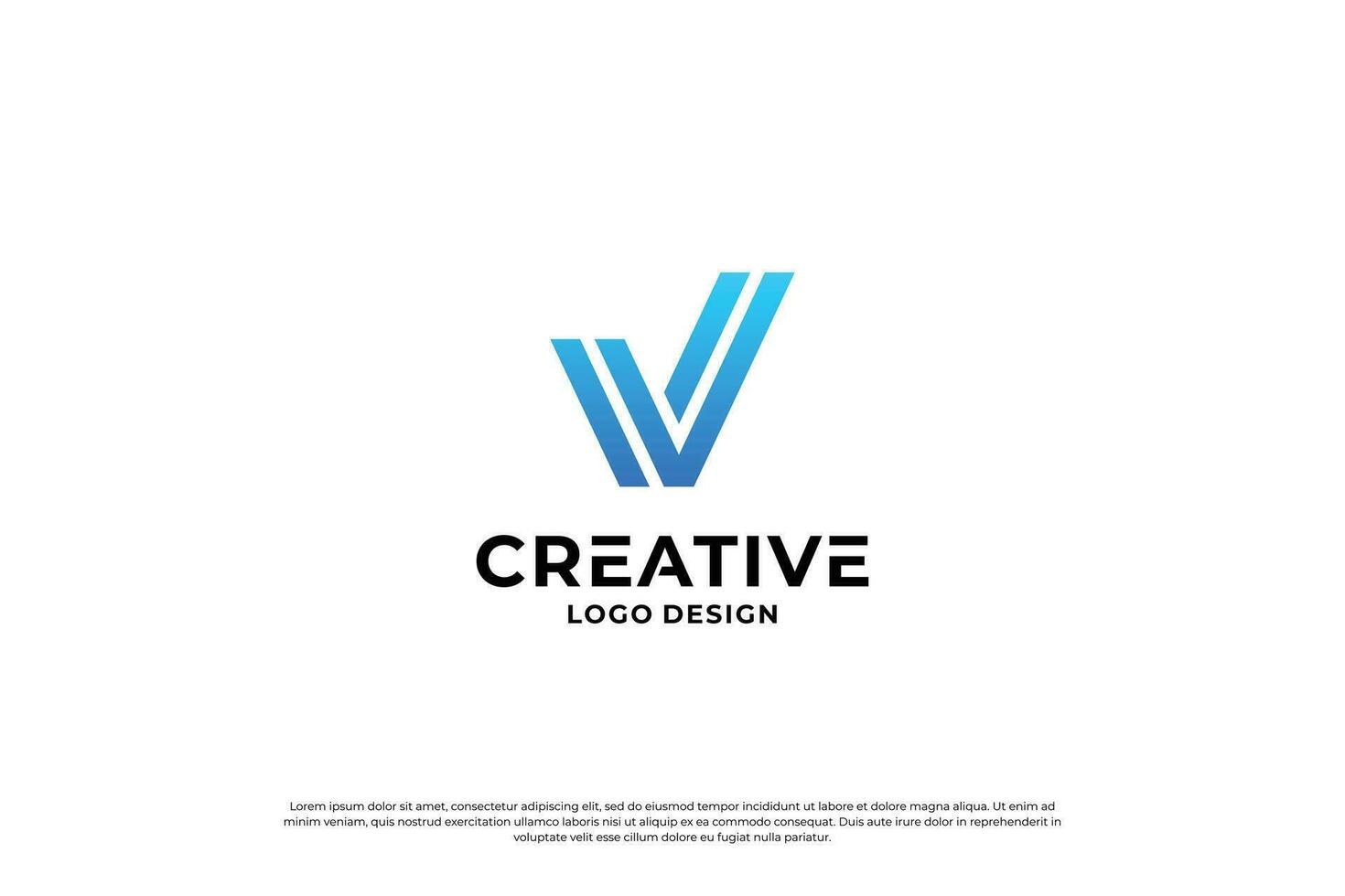brief v logo ontwerp sjabloon. eerste brieven v. creatief v symbool. vector