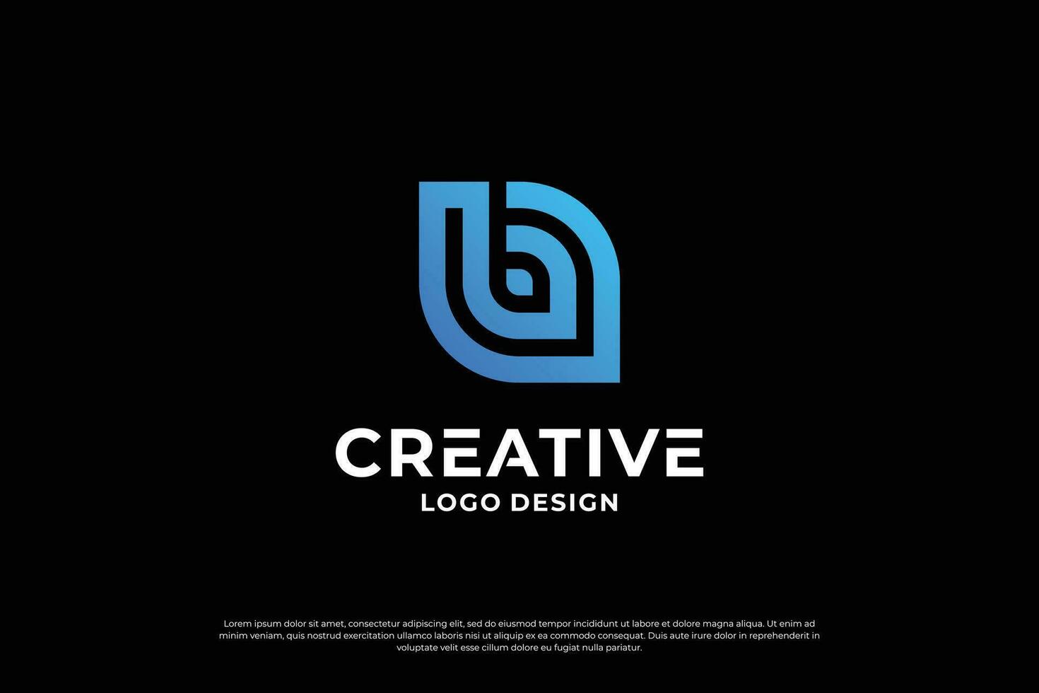 brief b logo ontwerp sjabloon. creatief eerste brieven b logo symbool. vector