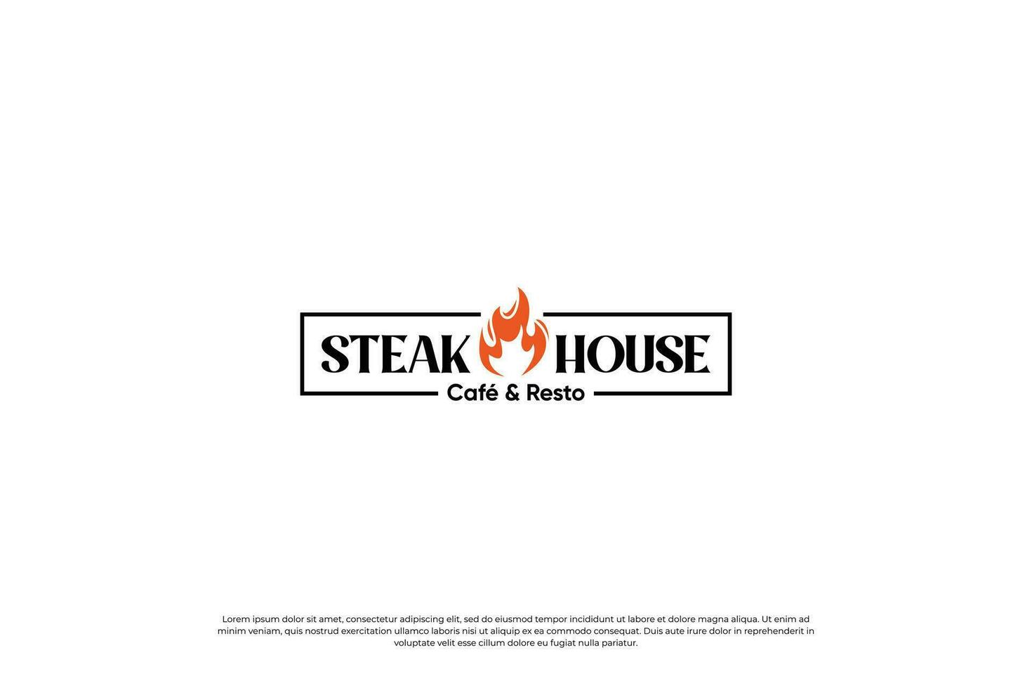steak huis logo ontwerp. wijnoogst etiket steak huis logo vector. vector
