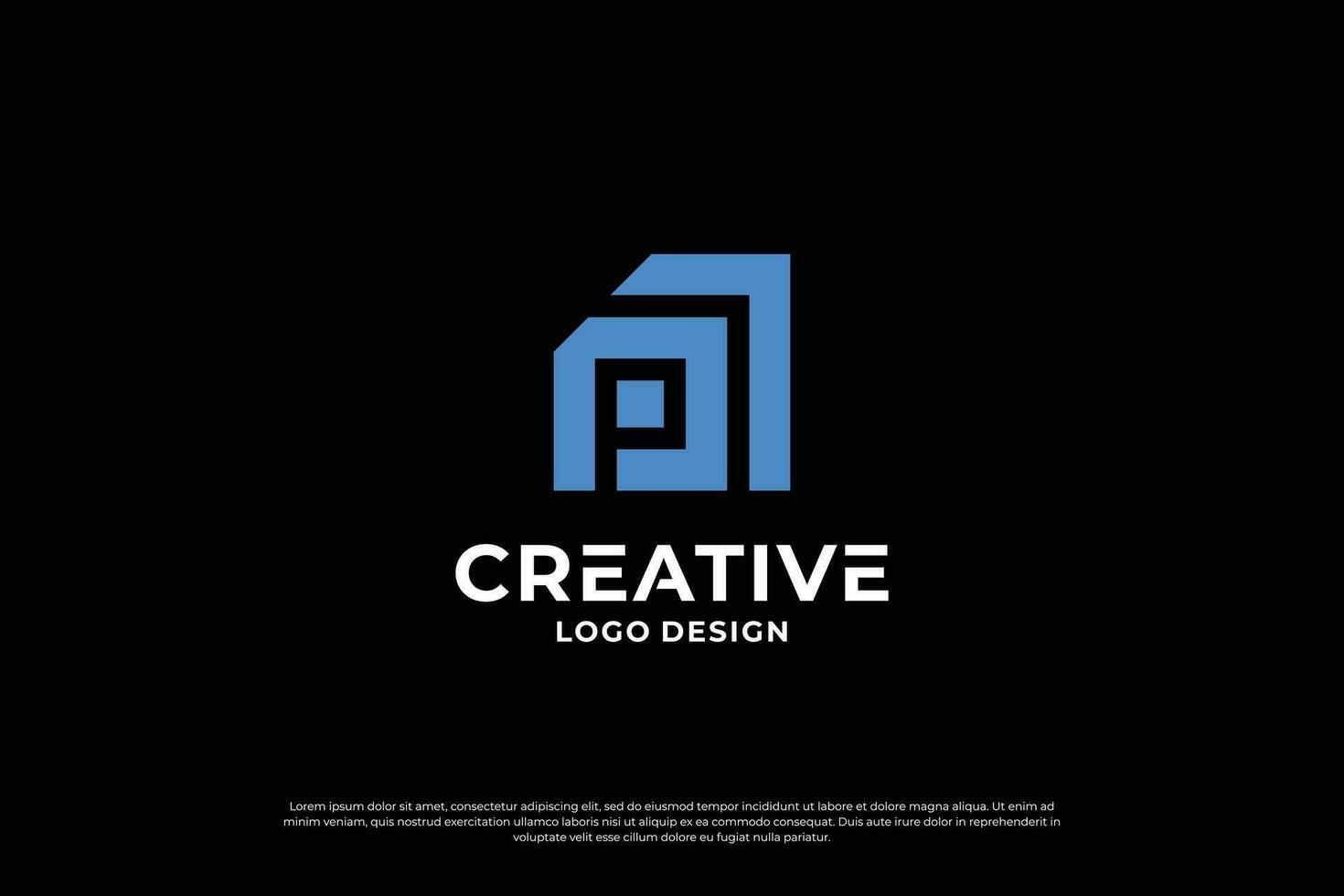 brief p logo ontwerp inspiratie. eerste brieven p logo symbool markering. creatief brief p logo vector. vector
