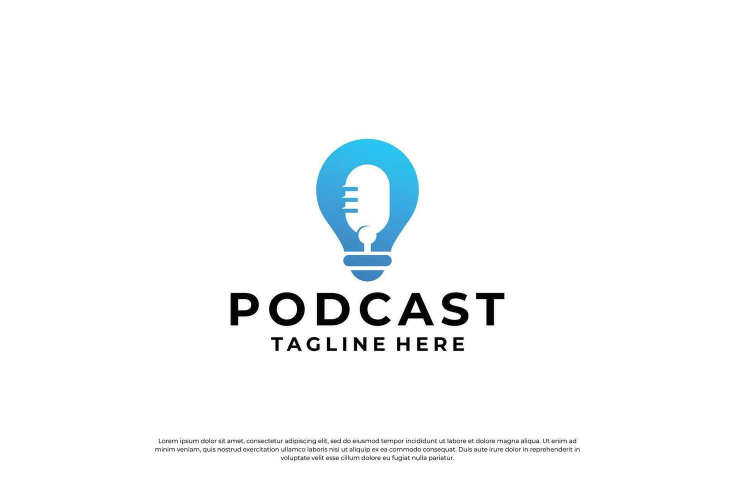 podcast logo ontwerp sjabloon. uitzending logo vector. vector