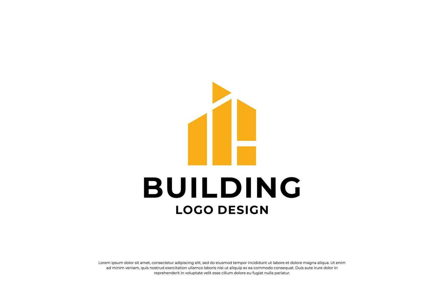 creatief gebouw logo ontwerp inspiratie. vector