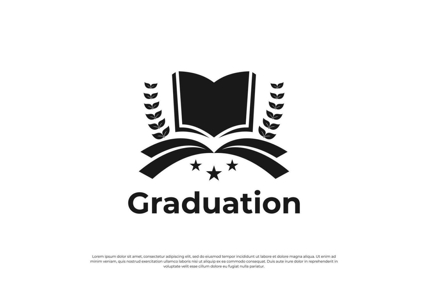 creatief onderwijs logo ontwerp voor Universiteit, college en diploma uitreiking. vector