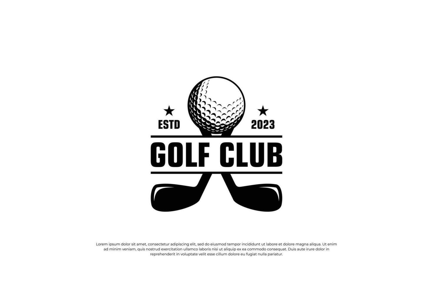 golf embleem logo ontwerp, golf kampioenschap logo. team golf embleem logo. vector