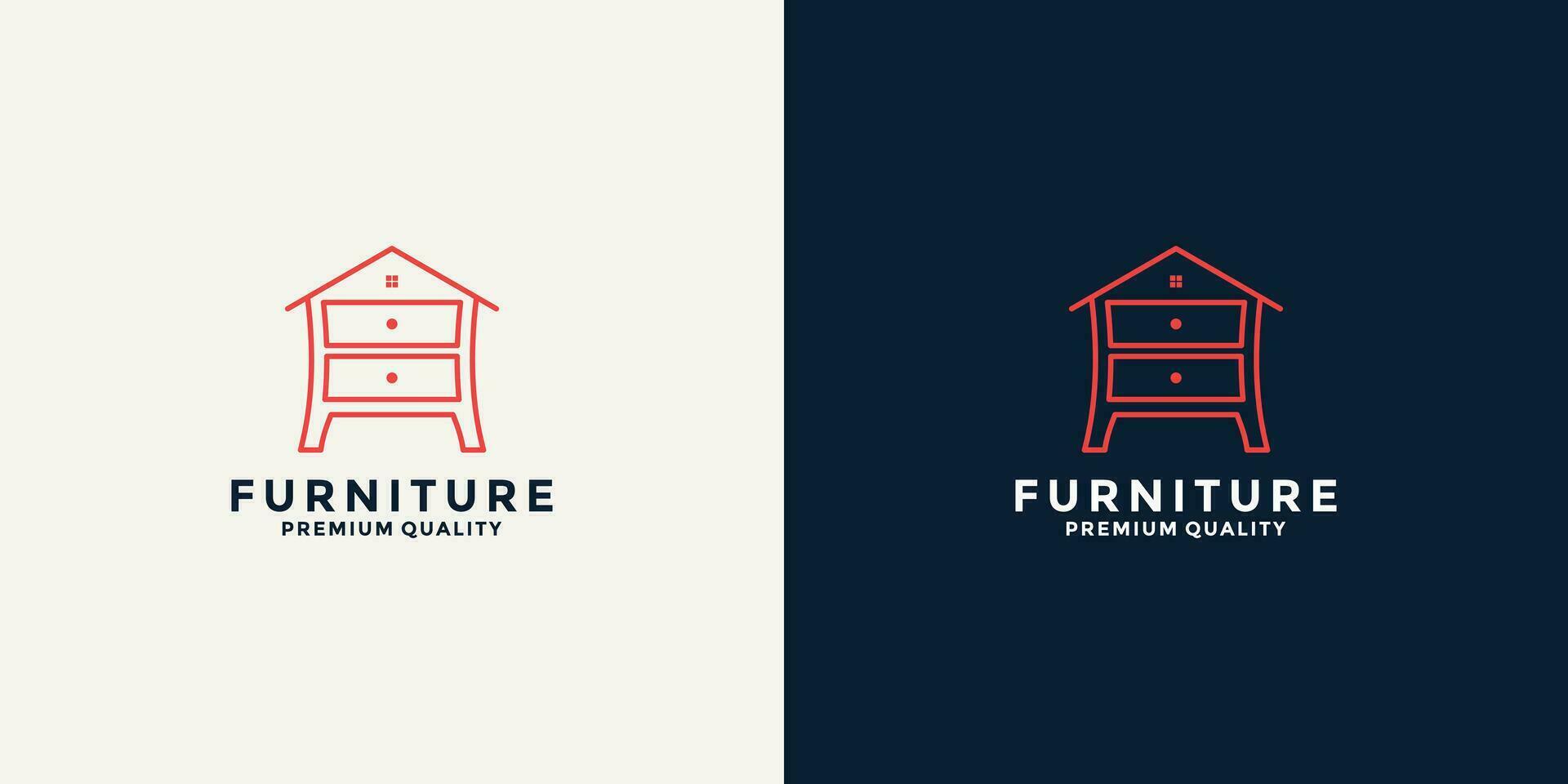 huis meubilair logo ontwerp sjabloon vector