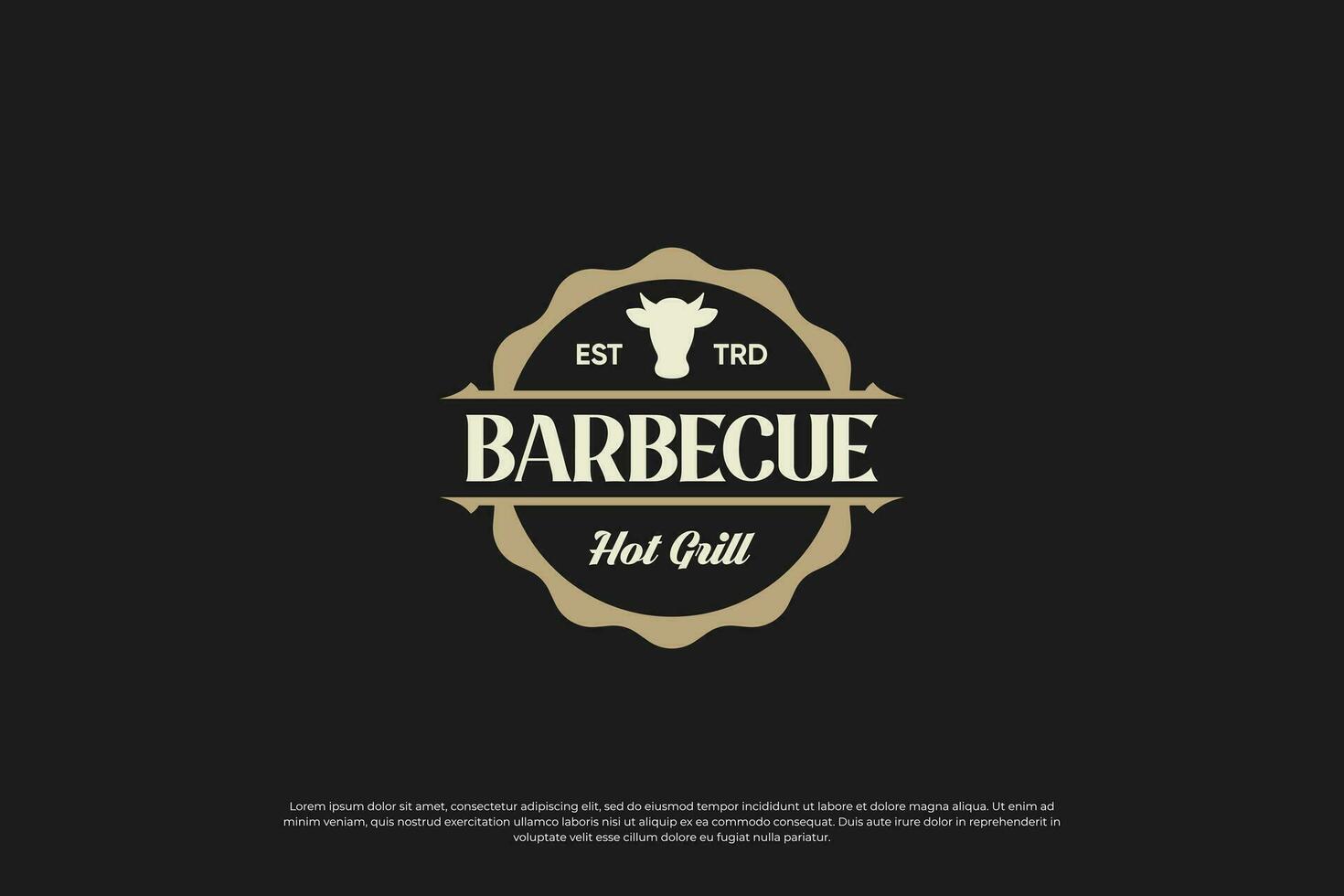 barbecue en rooster logo sjabloon. steak huis vector illustratie voor restaurant menu kenteken.