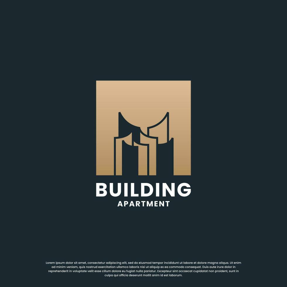 gebouw logo ontwerp inspiratie voor uw bedrijf vector