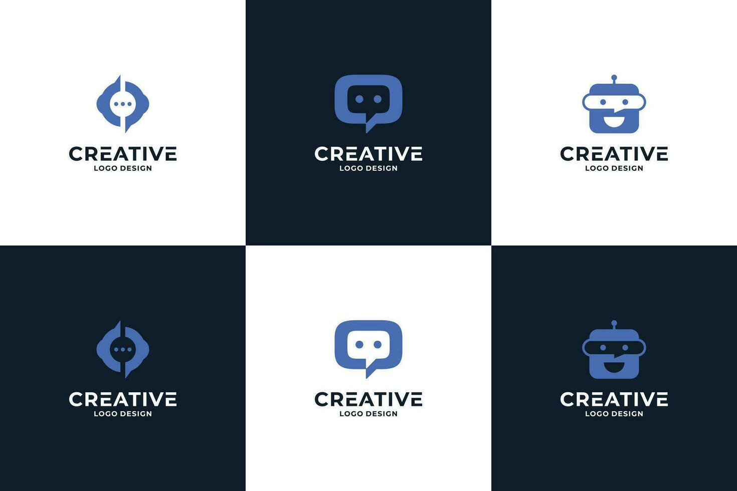 reeks van verzameling brief O combineren met bot logo ontwerp. vector