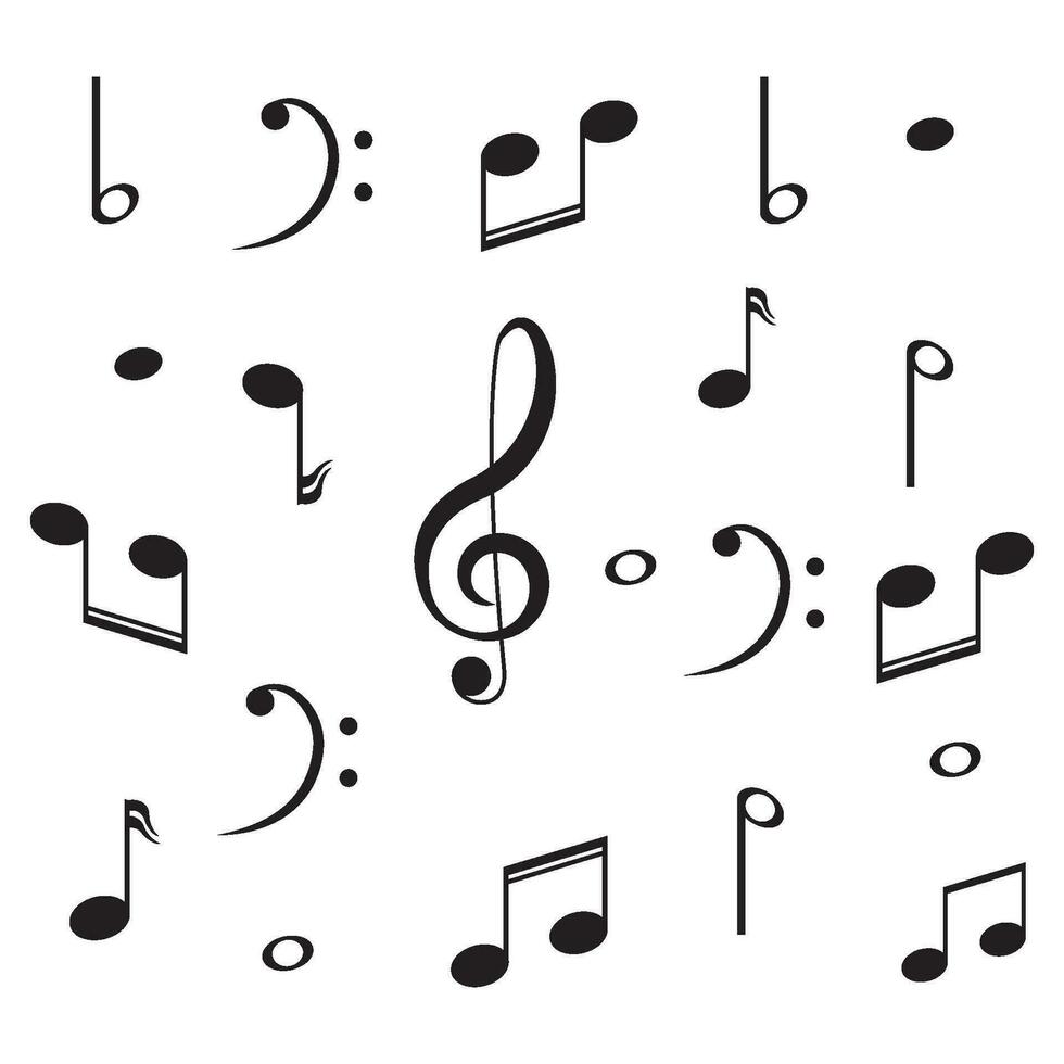 muzieknoot pictogram vector