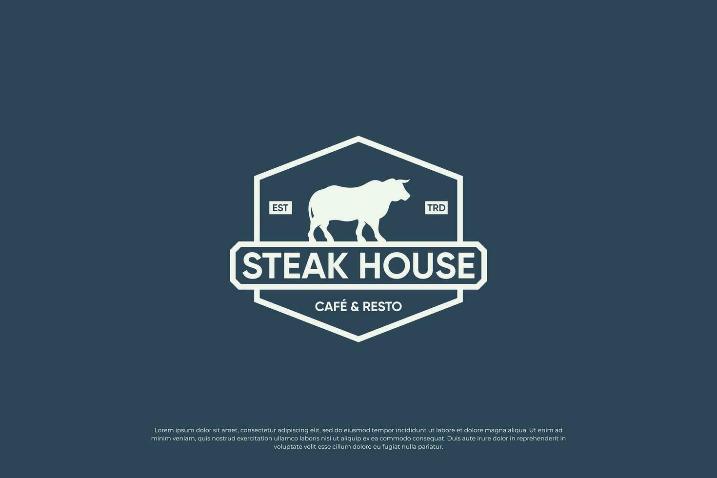 steak huis, slagerij winkel emblemen logo ontwerp. vector