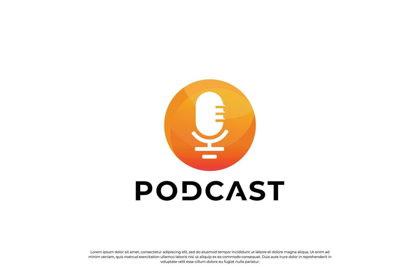 kleurrijk podcast logo ontwerp. minimalistische podcast logo concept. vector