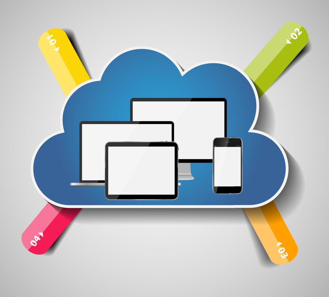 cloud computing concept vectorillustratie vector