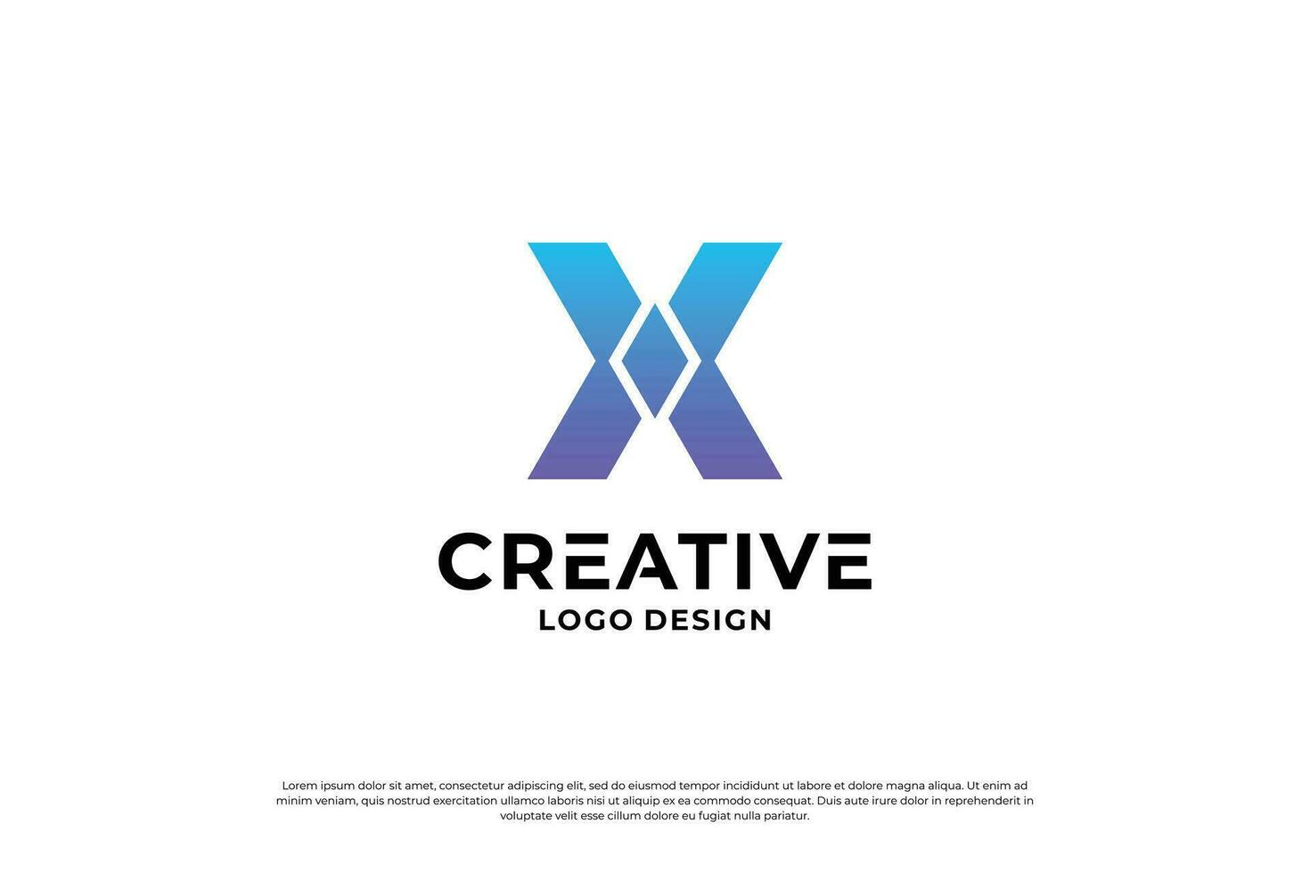 brief X logo ontwerp sjabloon. eerste brieven x. creatief X symbool. vector