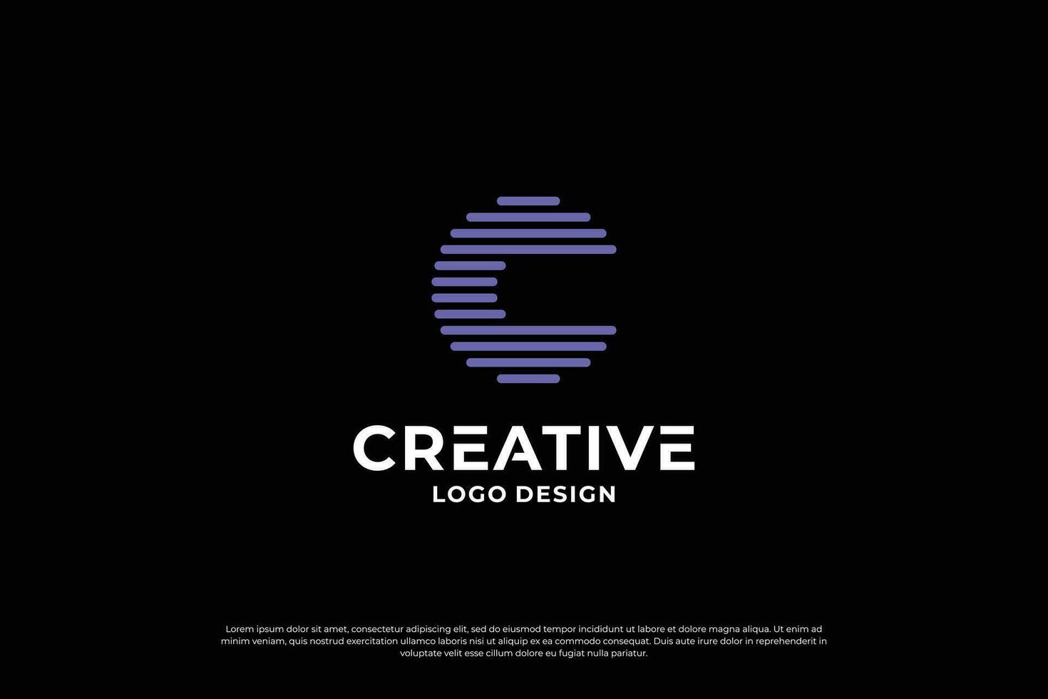 brief c logo ontwerp sjabloon. creatief eerste brieven c logo ontwerp symbool. vector