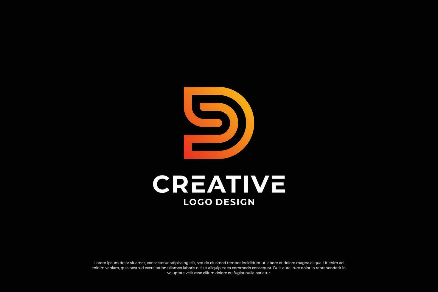 brief d logo ontwerp vector. eerste brieven d voor logo merk. creatief d teken eerste brief. vector