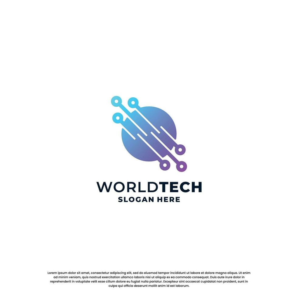 modern technologie logo ontwerp inspiratie vector