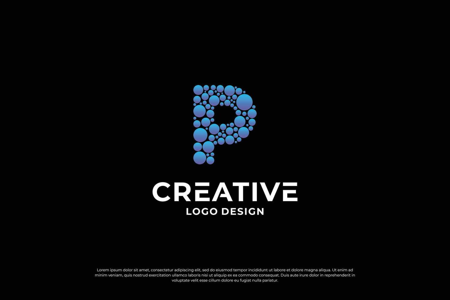 brief p logo ontwerp inspiratie. eerste brieven p logo symbool markering. creatief brief p logo vector. vector