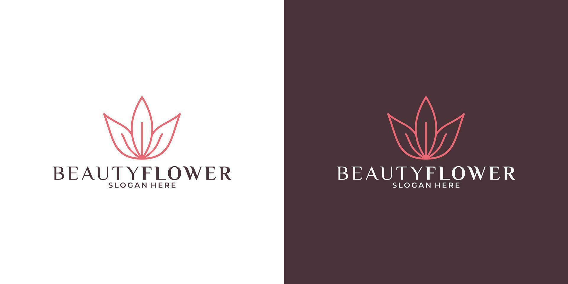 schoonheid lotus bloem logo ontwerp voor uw bedrijf salon, spa, toevlucht, kunstmatig, mode enz vector