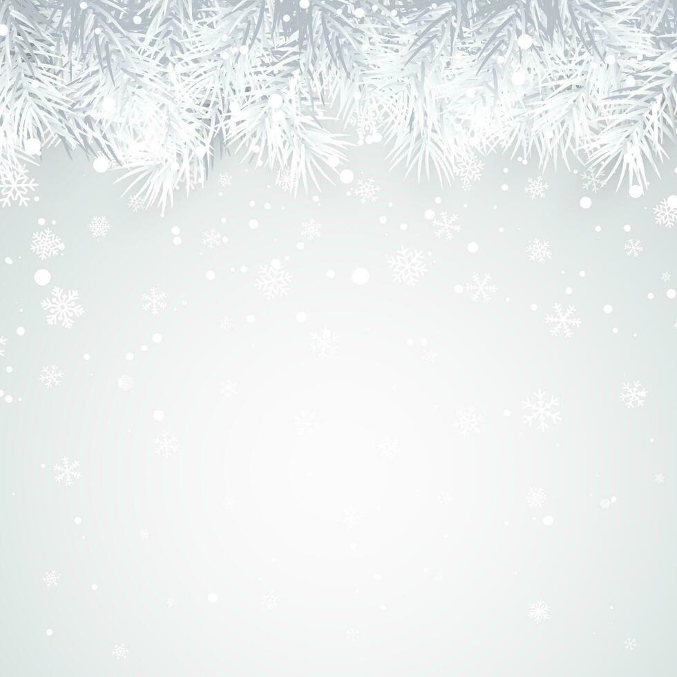 Kerstmis en nieuw jaar achtergrond met Spar Afdeling en sneeuw voor Kerstmis ontwerp. vector illustratie