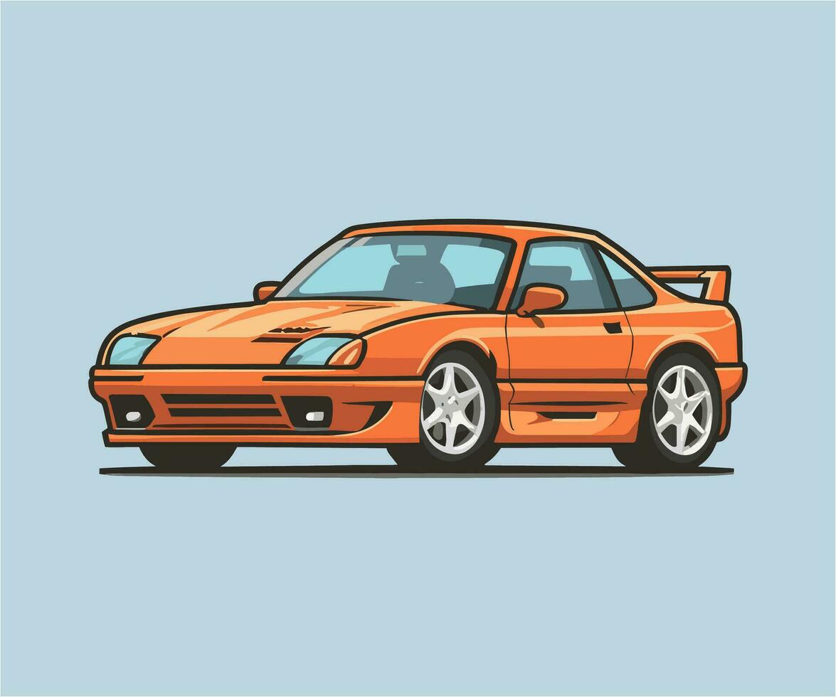 vector auto illustratie, tekenfilm vlak geïsoleerd