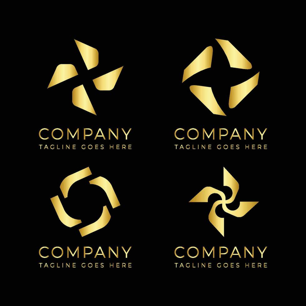 vrij vector bedrijf logo reeks ontwerp ideeën