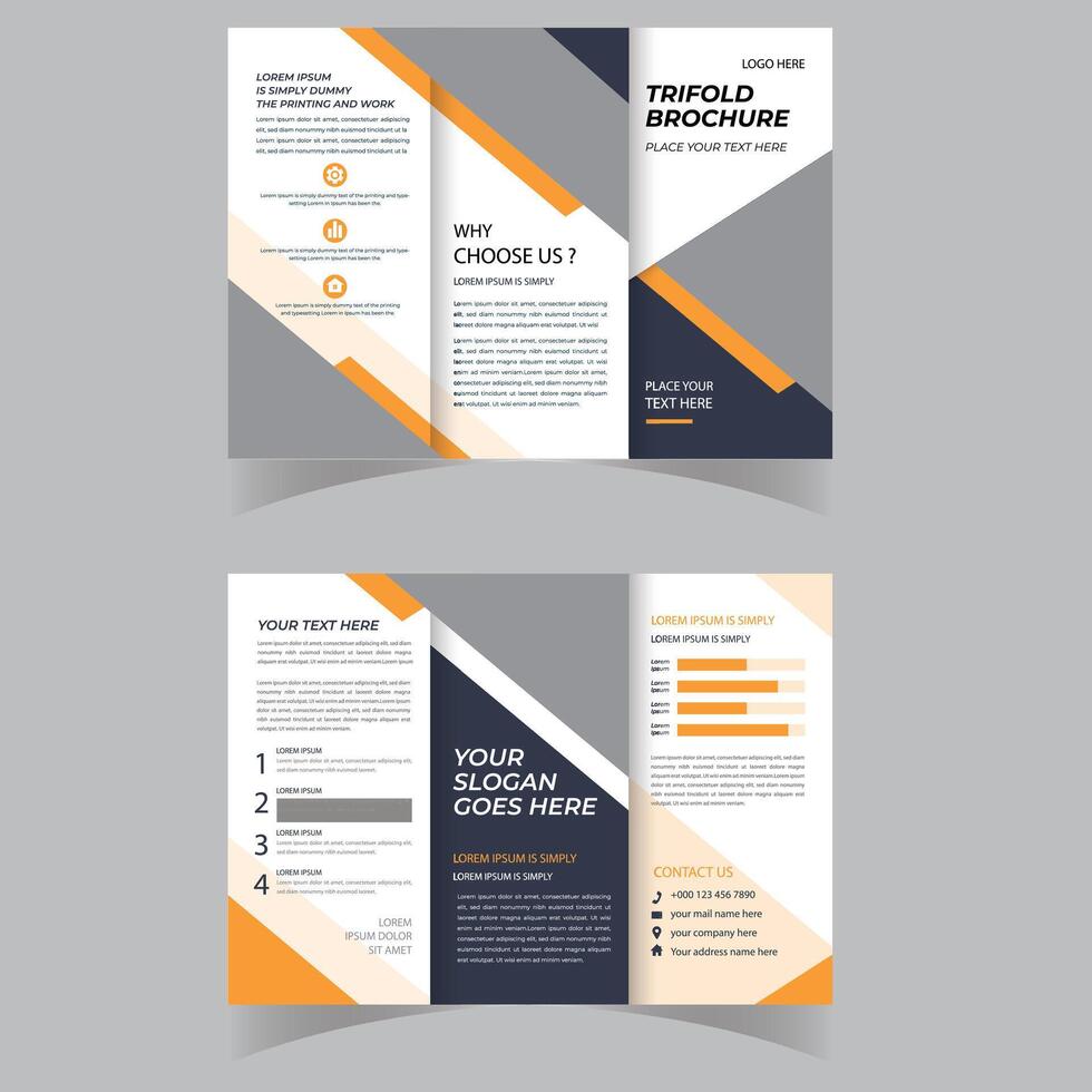 abstract drievoud brochure sjabloon concept vector