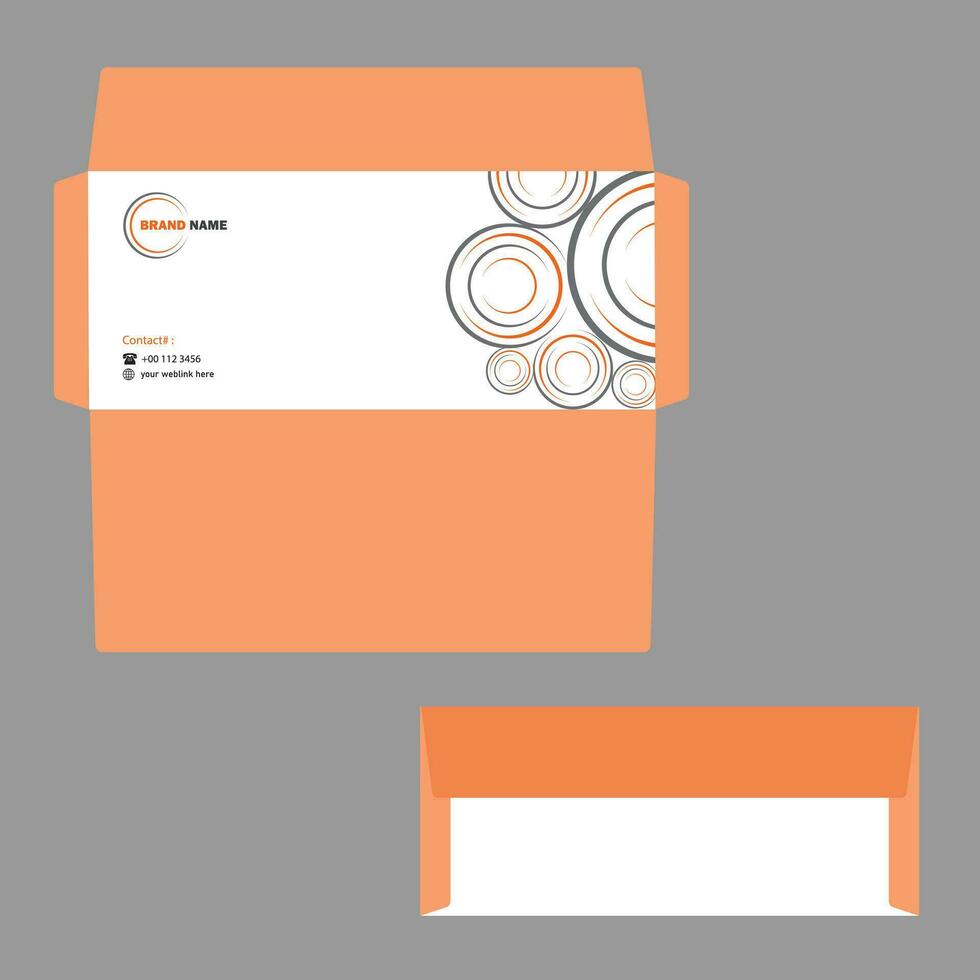 oranje kleur envelop ontwerp vector