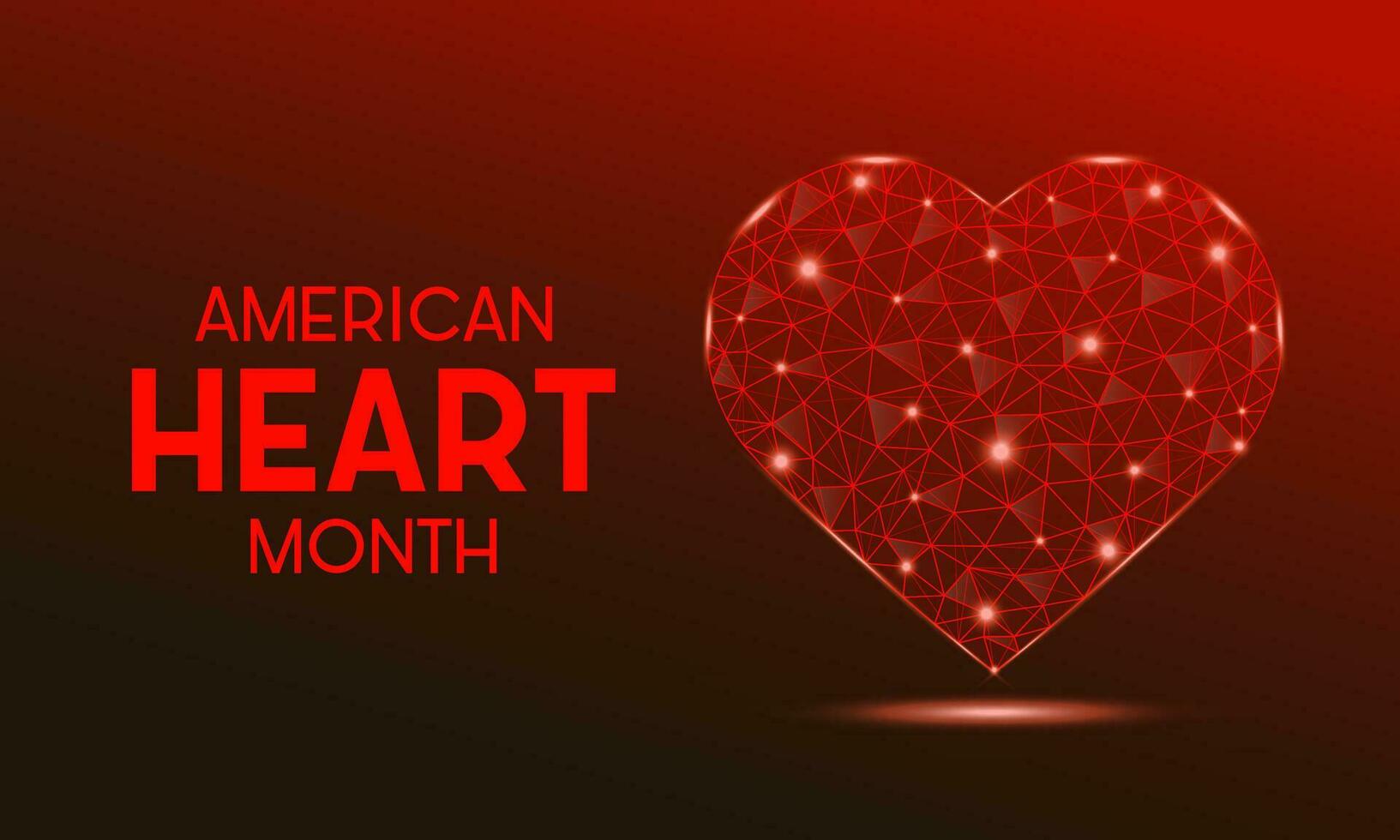 Amerikaans hart maand is opgemerkt elke jaar in februari. februari is Amerikaans hart maand. vector sjabloon voor banier, groet kaart, poster met achtergrond. vector illustratie.