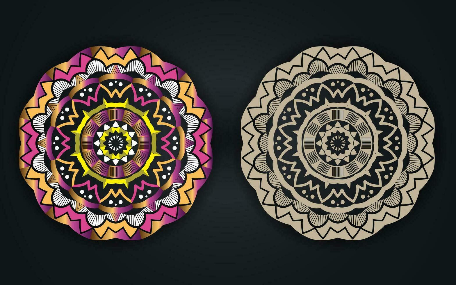 luxe kleurrijk Islamitisch mandala achtergrond ontwerp of circulaire patroon in het formulier van mandala voor henna, mehndi, tatoeëren, decoratie. decoratief ornament in etnisch oosters stijl. kleur boek bladzijde. vector