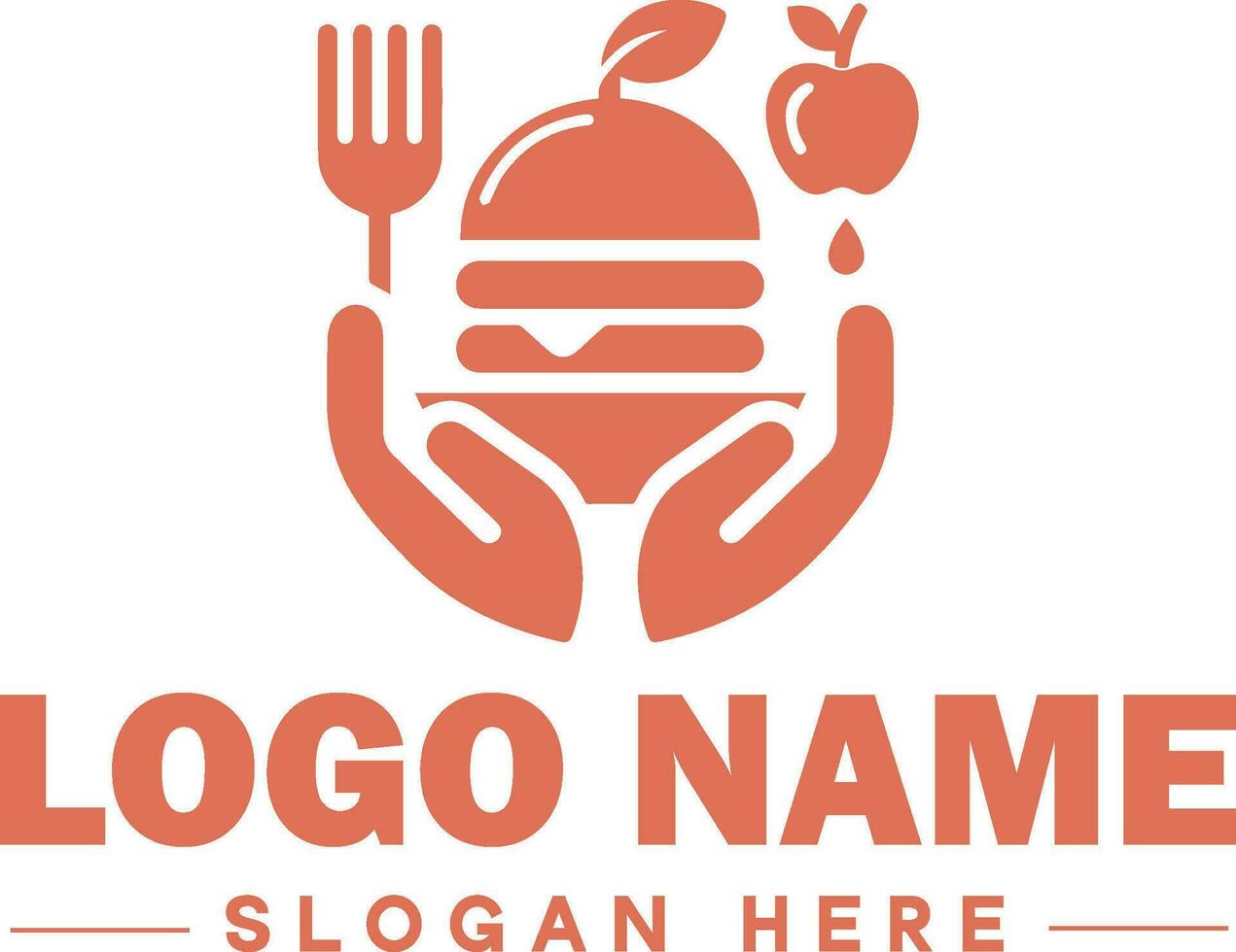 restaurant logo, bar, koffie winkel, barbecue, bakkerij, cafe, voedsel logo en icoon symbool schoon vlak modern minimalistische bedrijf logo ontwerp bewerkbare vector