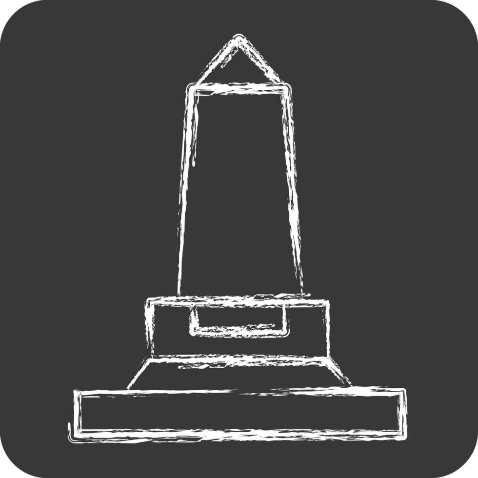 icoon Wellington monument. verwant naar Ierland symbool. krijt stijl. gemakkelijk ontwerp bewerkbaar. gemakkelijk illustratie vector