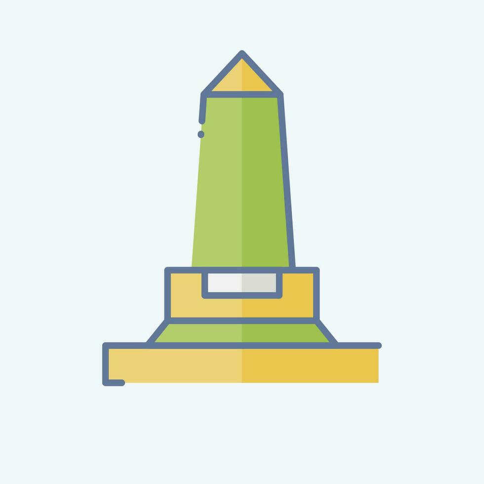 icoon Wellington monument. verwant naar Ierland symbool. tekening stijl. gemakkelijk ontwerp bewerkbaar. gemakkelijk illustratie vector