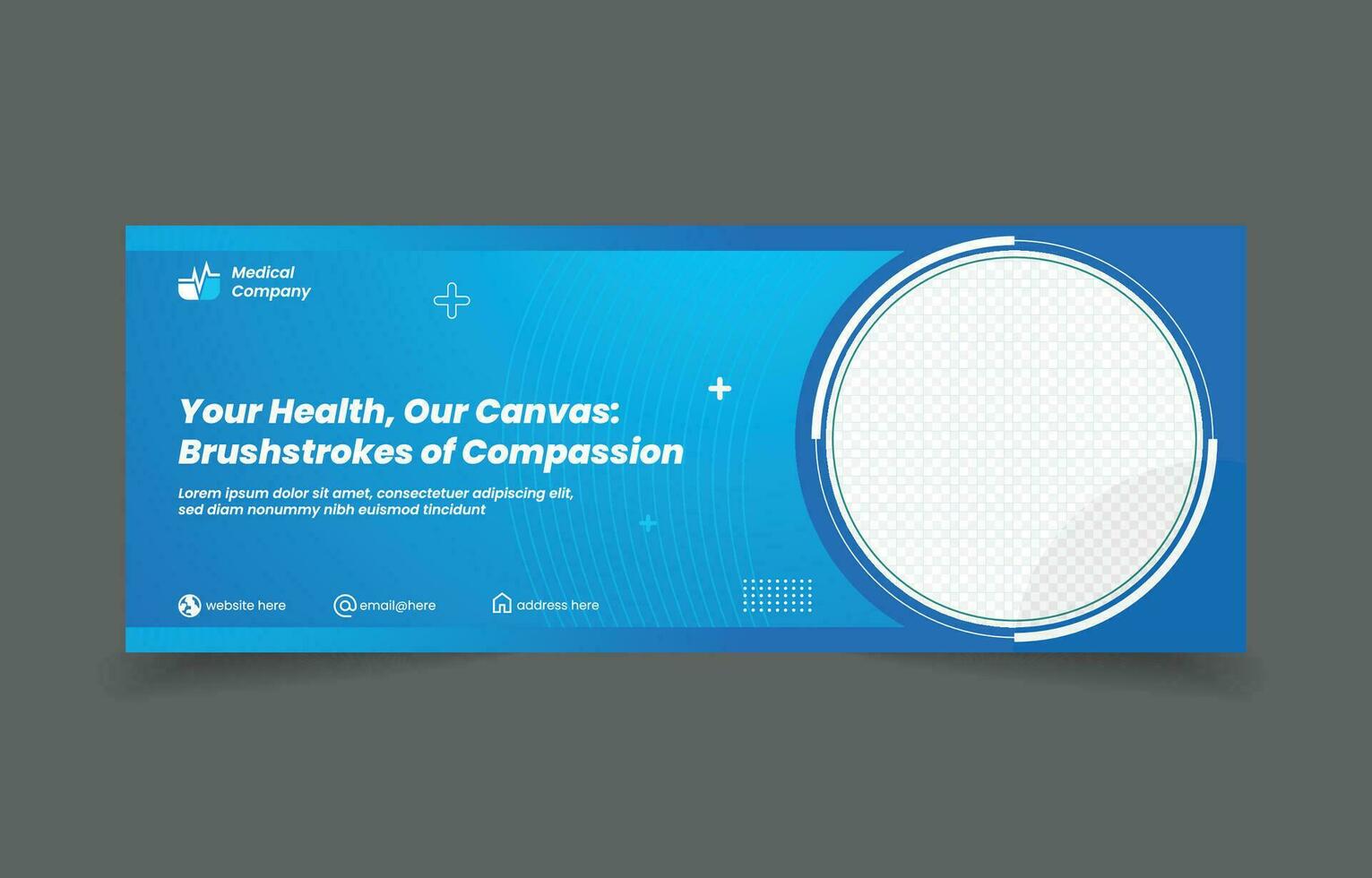medisch banier sociaal media Hoes ontwerp abstract achtergrond blauw kleur vector