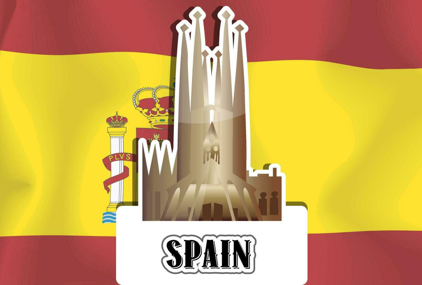 Spanje mijlpaal illustratie vector