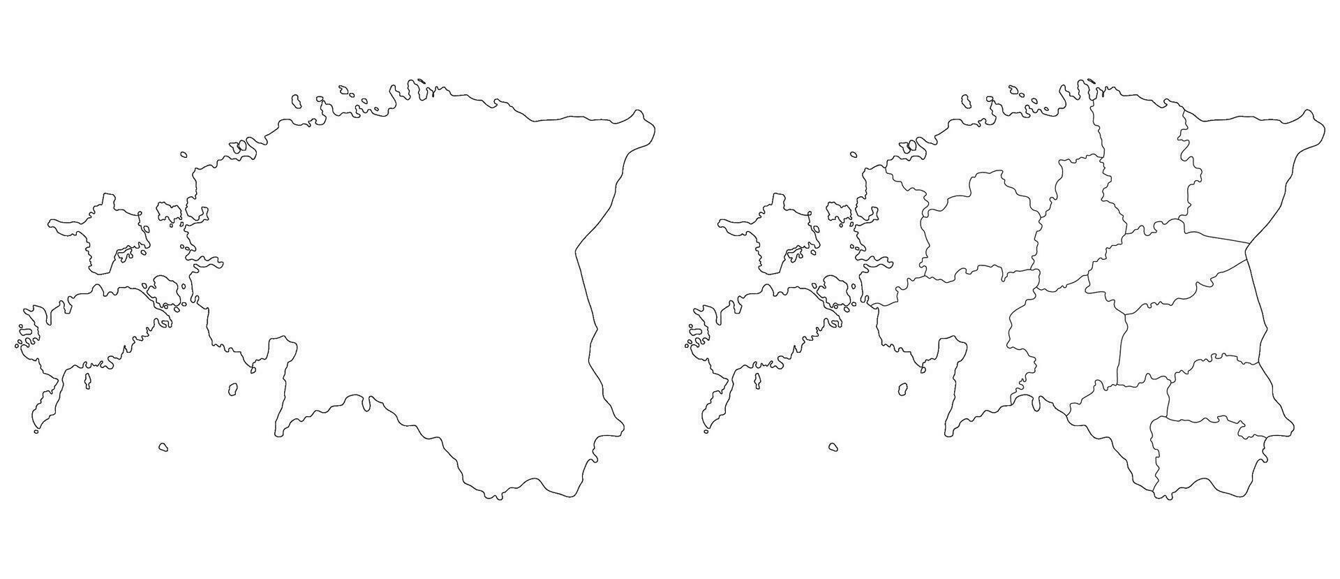 Estland kaart. kaart van Estland in reeks vector